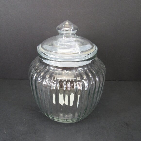 Anchor Hocking Glass Storage Container Ribbed Design 1.6 qt w/Snap Tight Lid - Picture 2 of 7